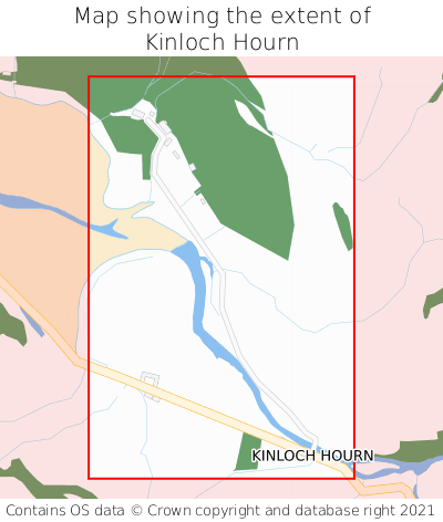 Map showing extent of Kinloch Hourn as bounding box