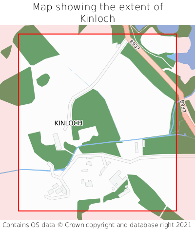 Map showing extent of Kinloch as bounding box