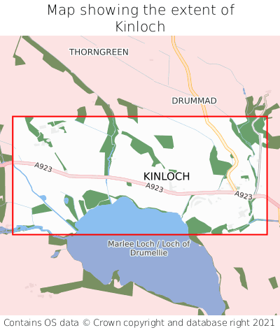 Map showing extent of Kinloch as bounding box