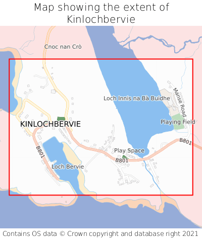 Map showing extent of Kinlochbervie as bounding box
