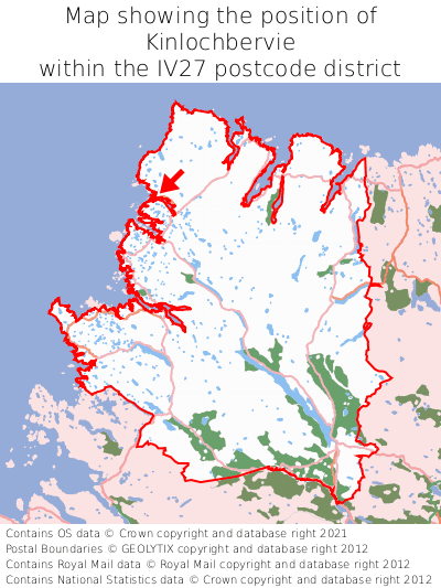 Map showing location of Kinlochbervie within IV27