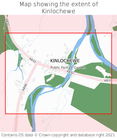Map showing extent of Kinlochewe as bounding box