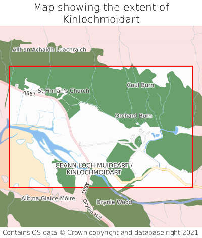 Map showing extent of Kinlochmoidart as bounding box