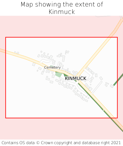 Map showing extent of Kinmuck as bounding box