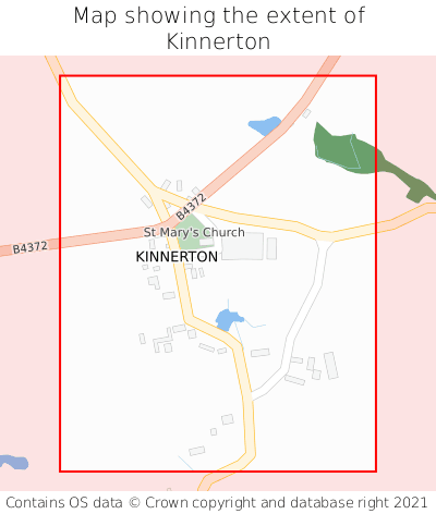 Map showing extent of Kinnerton as bounding box