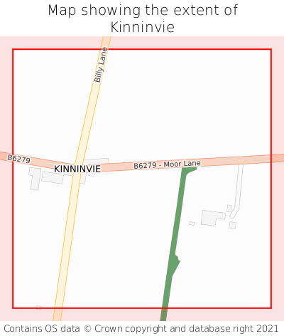 Map showing extent of Kinninvie as bounding box
