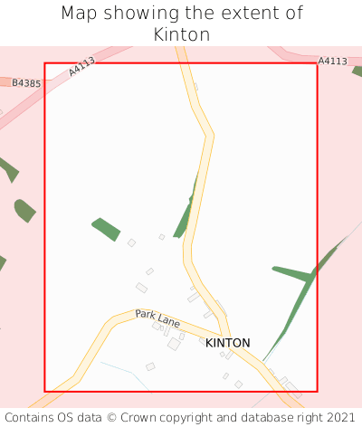 Map showing extent of Kinton as bounding box