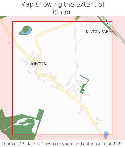 Map showing extent of Kinton as bounding box