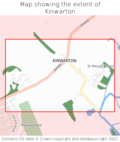 Map showing extent of Kinwarton as bounding box
