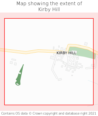Map showing extent of Kirby Hill as bounding box