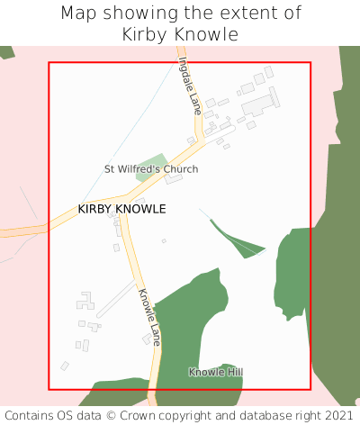 Map showing extent of Kirby Knowle as bounding box