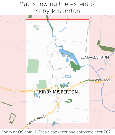 Map showing extent of Kirby Misperton as bounding box
