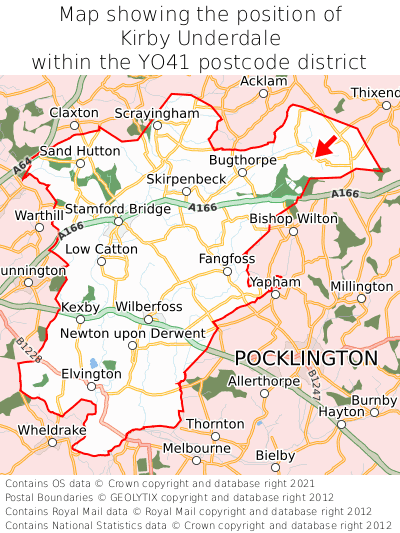 Map showing location of Kirby Underdale within YO41