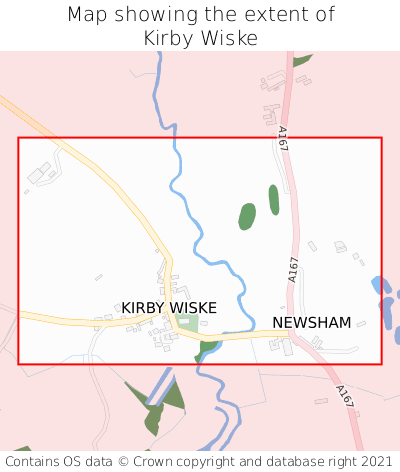 Map showing extent of Kirby Wiske as bounding box