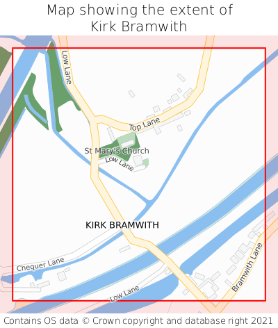 Map showing extent of Kirk Bramwith as bounding box