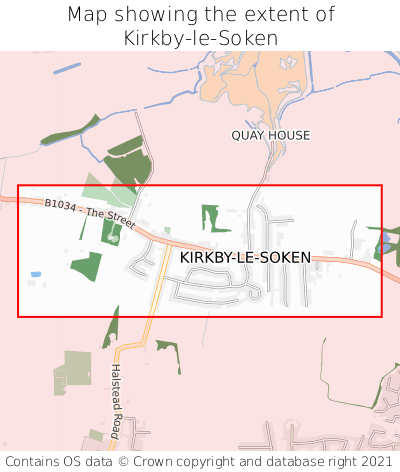 Map showing extent of Kirkby-le-Soken as bounding box