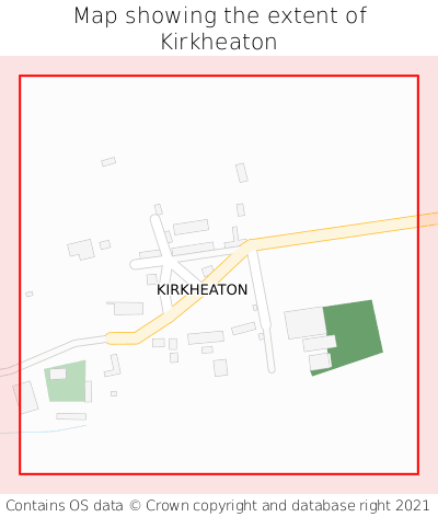 Map showing extent of Kirkheaton as bounding box
