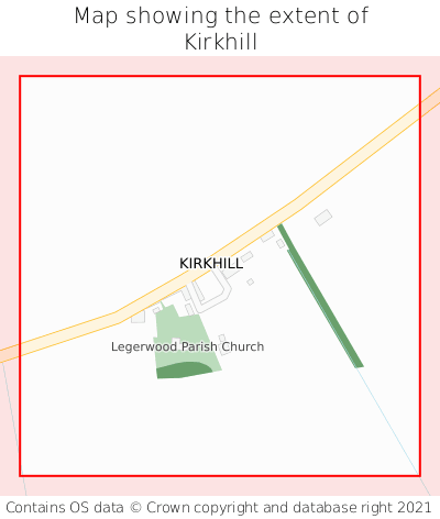 Map showing extent of Kirkhill as bounding box