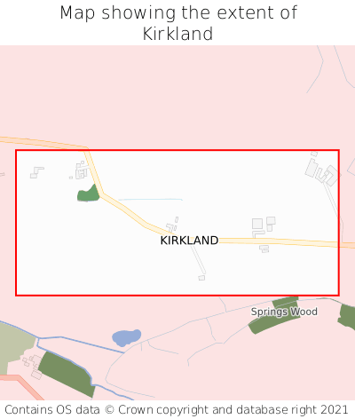 Map showing extent of Kirkland as bounding box