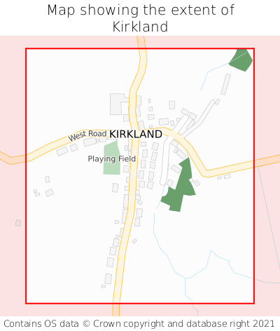 Map showing extent of Kirkland as bounding box