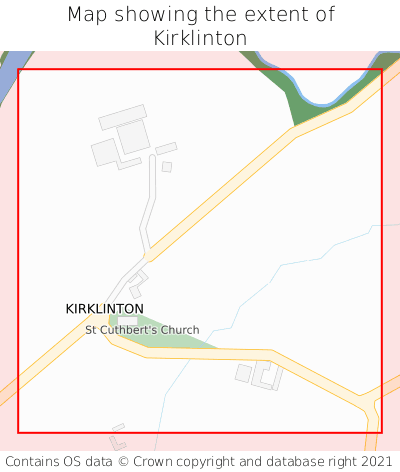 Map showing extent of Kirklinton as bounding box