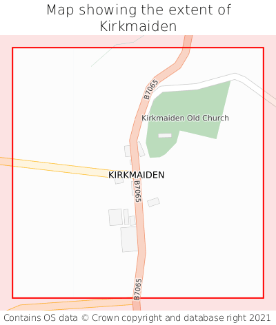 Map showing extent of Kirkmaiden as bounding box
