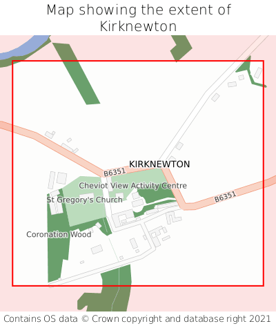 Map showing extent of Kirknewton as bounding box