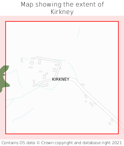 Map showing extent of Kirkney as bounding box