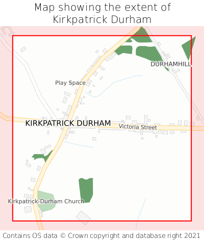 Map showing extent of Kirkpatrick Durham as bounding box