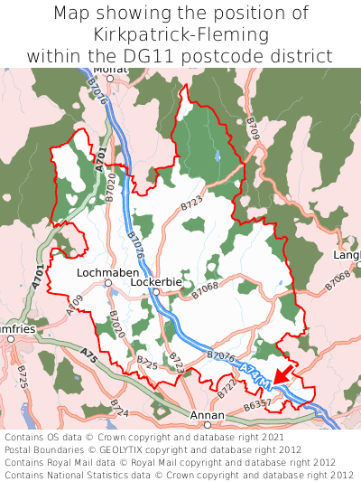 Map showing location of Kirkpatrick-Fleming within DG11