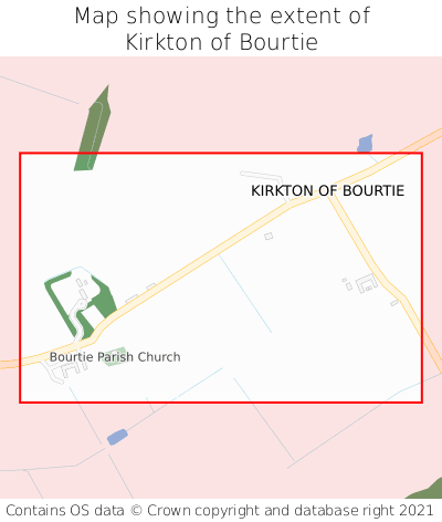 Map showing extent of Kirkton of Bourtie as bounding box