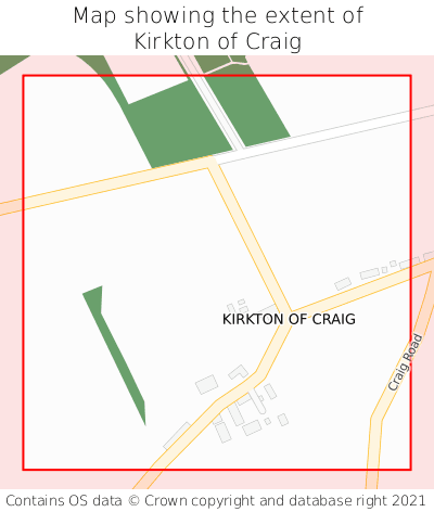 Map showing extent of Kirkton of Craig as bounding box
