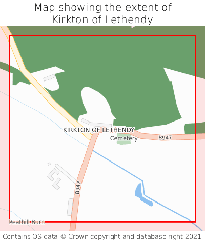 Map showing extent of Kirkton of Lethendy as bounding box