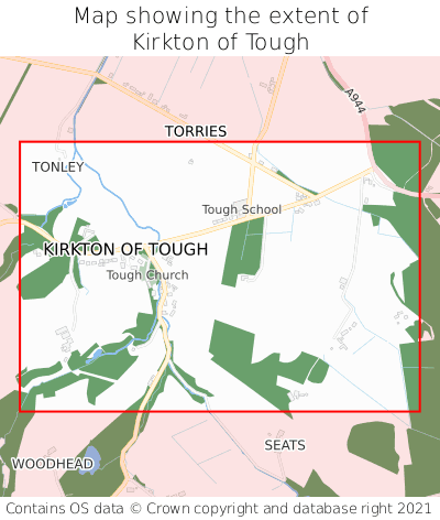 Map showing extent of Kirkton of Tough as bounding box