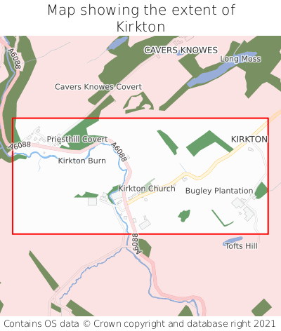 Map showing extent of Kirkton as bounding box