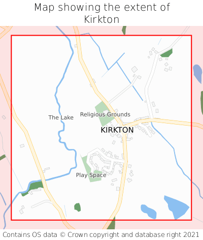 Map showing extent of Kirkton as bounding box