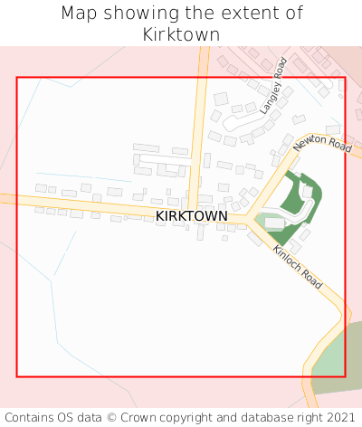 Map showing extent of Kirktown as bounding box