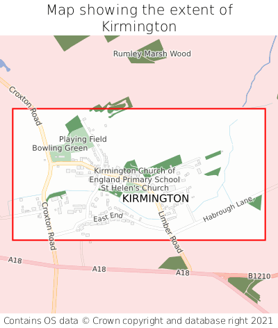 Map showing extent of Kirmington as bounding box