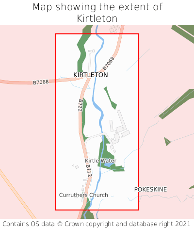 Map showing extent of Kirtleton as bounding box
