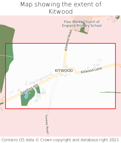 Map showing extent of Kitwood as bounding box