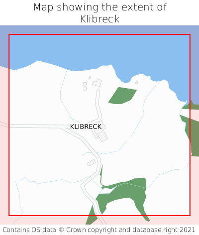 Map showing extent of Klibreck as bounding box