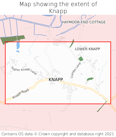 Map showing extent of Knapp as bounding box