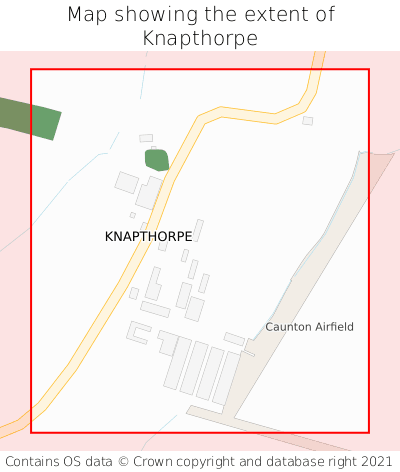 Map showing extent of Knapthorpe as bounding box