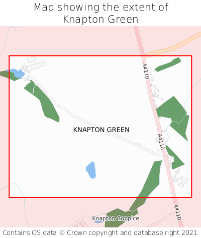 Map showing extent of Knapton Green as bounding box