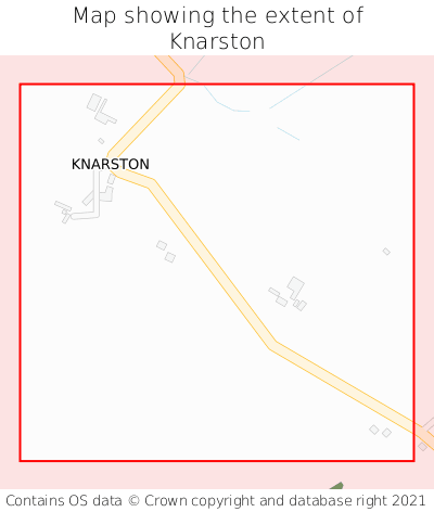 Map showing extent of Knarston as bounding box
