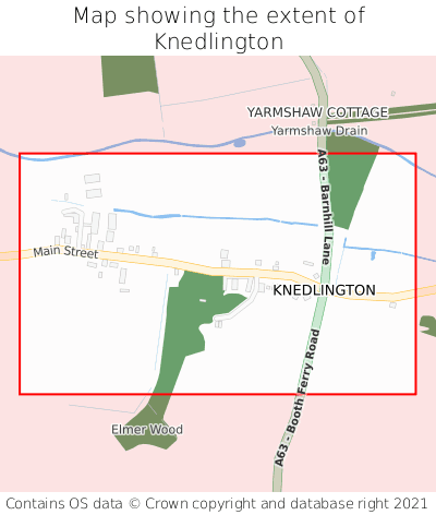 Map showing extent of Knedlington as bounding box