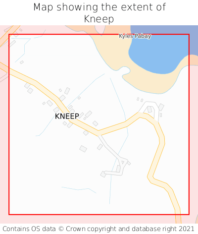 Map showing extent of Kneep as bounding box
