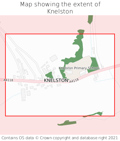 Map showing extent of Knelston as bounding box