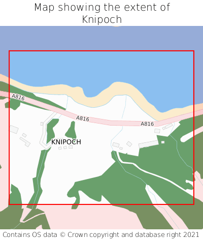 Map showing extent of Knipoch as bounding box