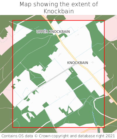 Map showing extent of Knockbain as bounding box
